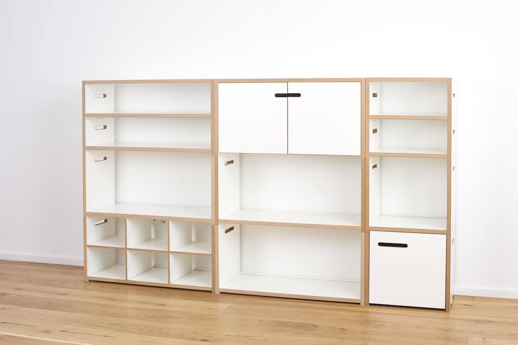 Tojo Halbstark Grundmodul mit Türe links Regalserie Tojo