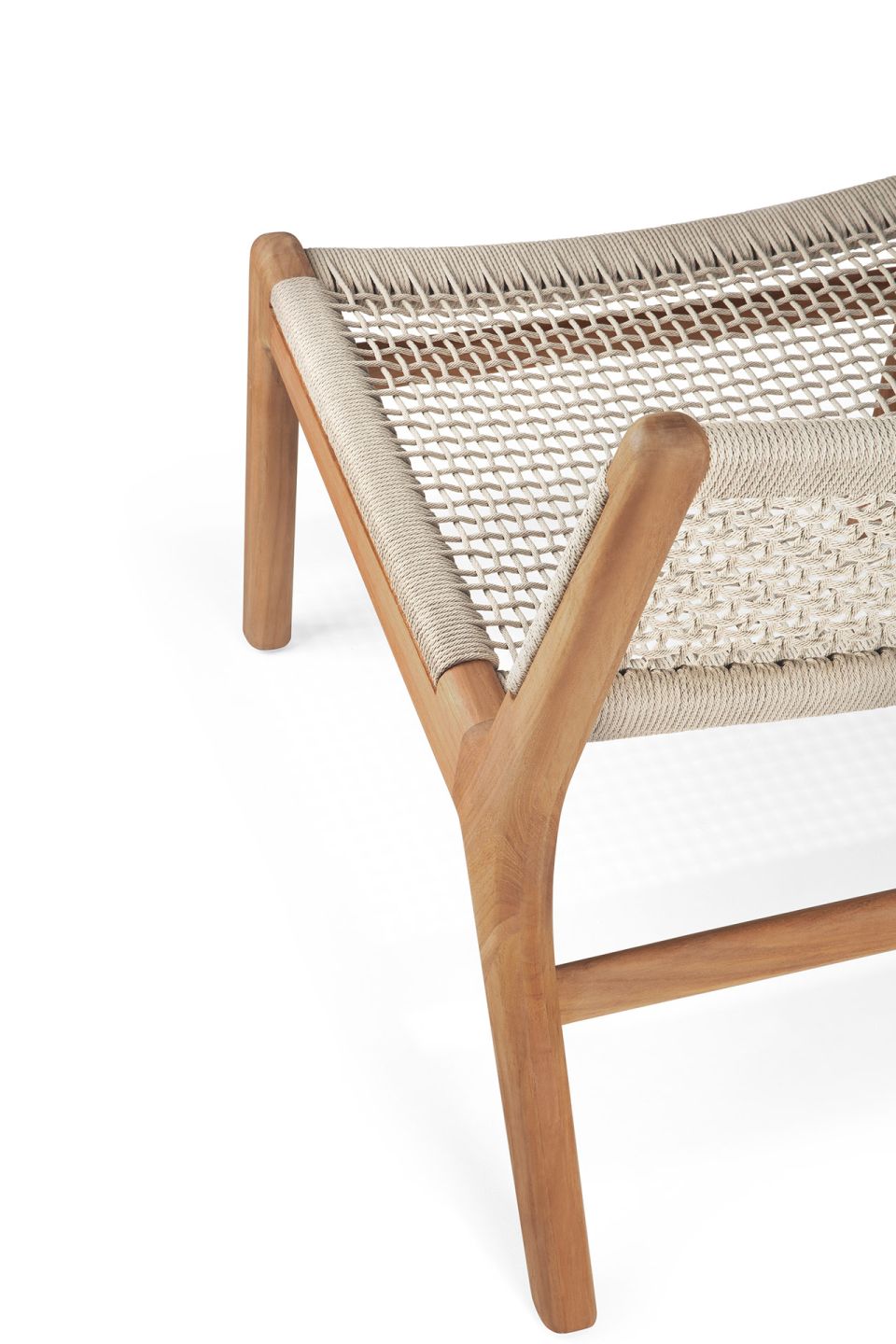 Jack Woven Outdoor Loungsessel Teak Kordel Beige Ethnicraft