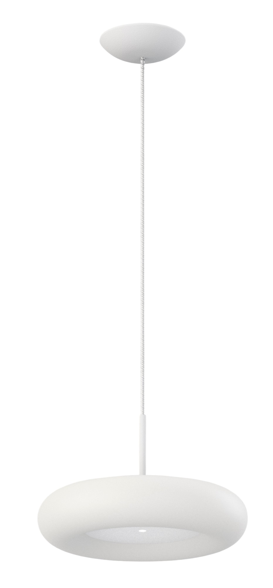 Oto Pendelleuchte Ø 45 cm Belux Weiß, 3000 K (warmweiß), Dimmbar Dali, bauseits