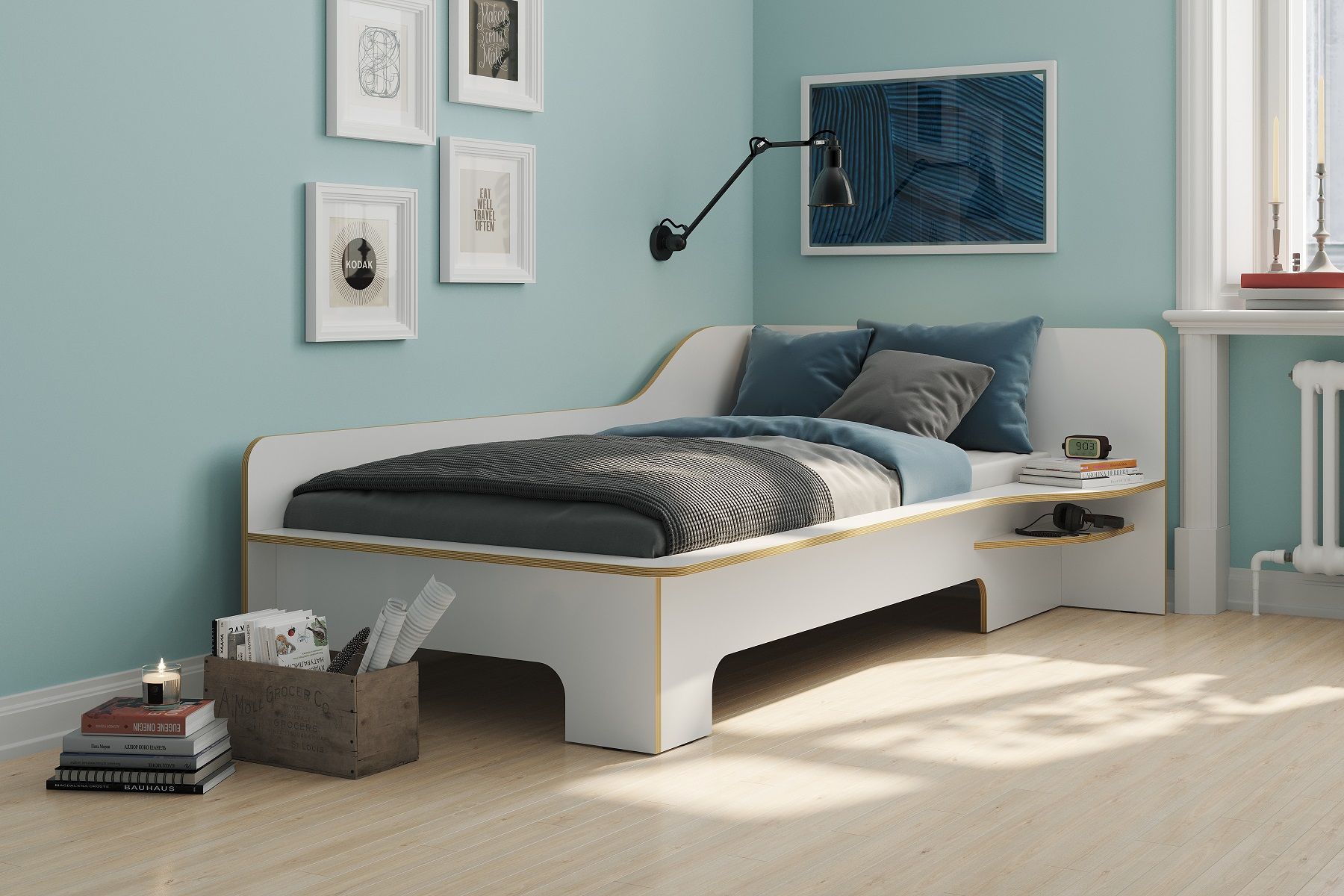 Plane Einzelbett Links Müller Möbelwerkstätten