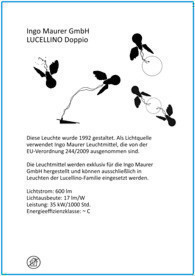 Lucellino Doppio LED Wandleuchte von Ingo Maurer: Produktdatenblatt mit technischen Details und Produktinformationen.