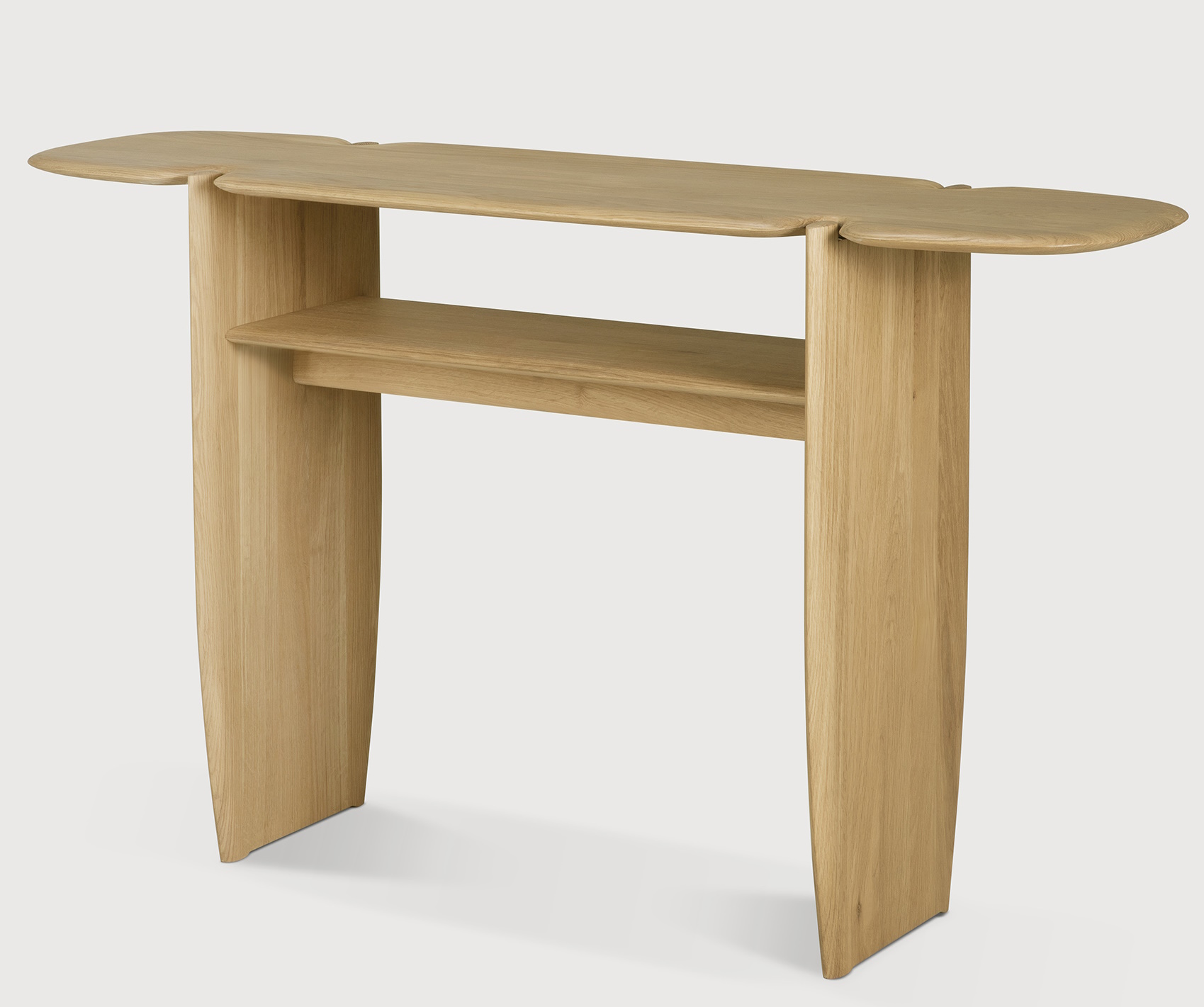 PI Konsole aus Eiche von Ethnicraft: Elegante Massivholz Konsole mit Ablagefach für Flur oder Wohnzimmer.