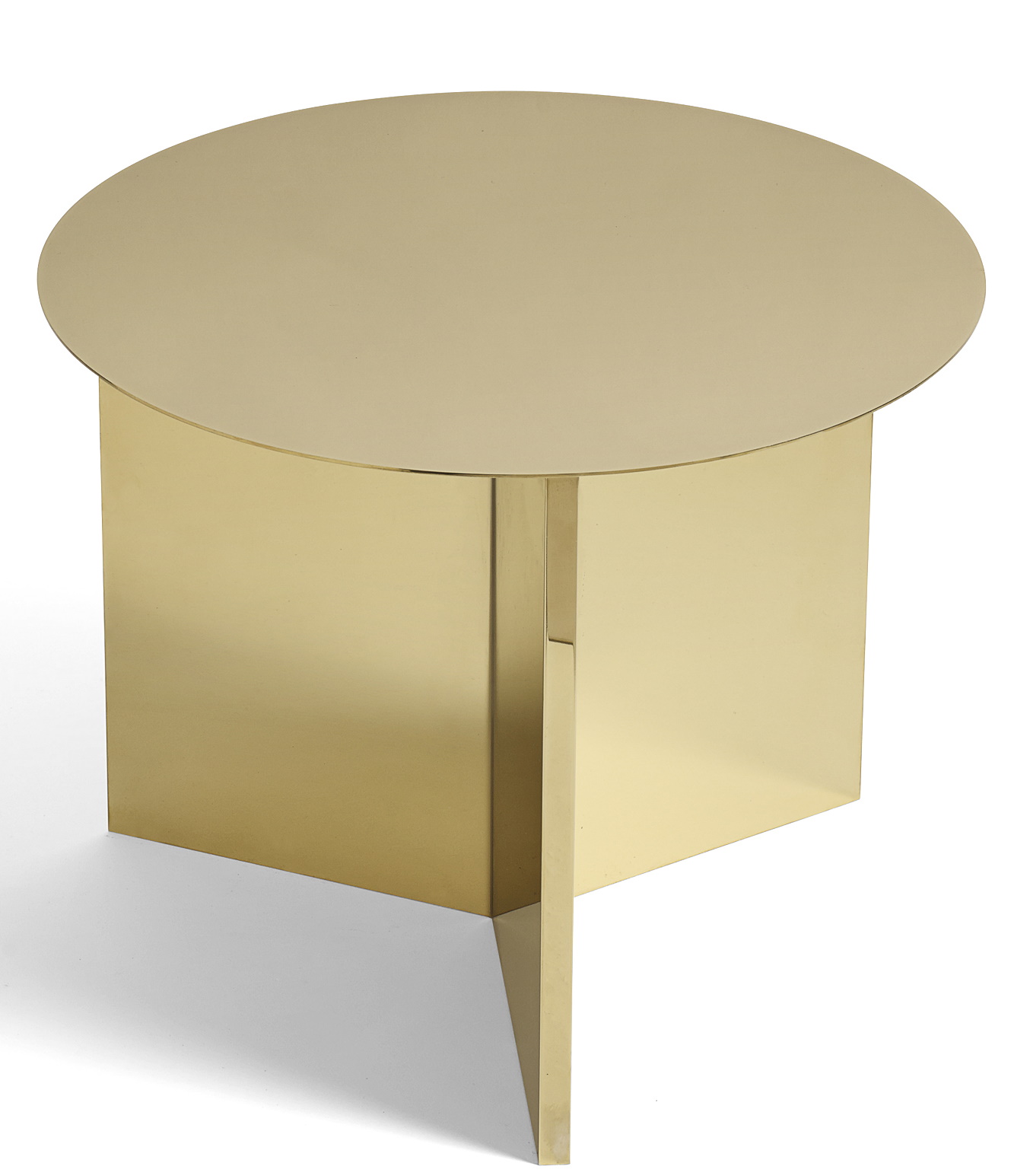 Slit Table Round Rund Beistellltisch Hay Messing poliert