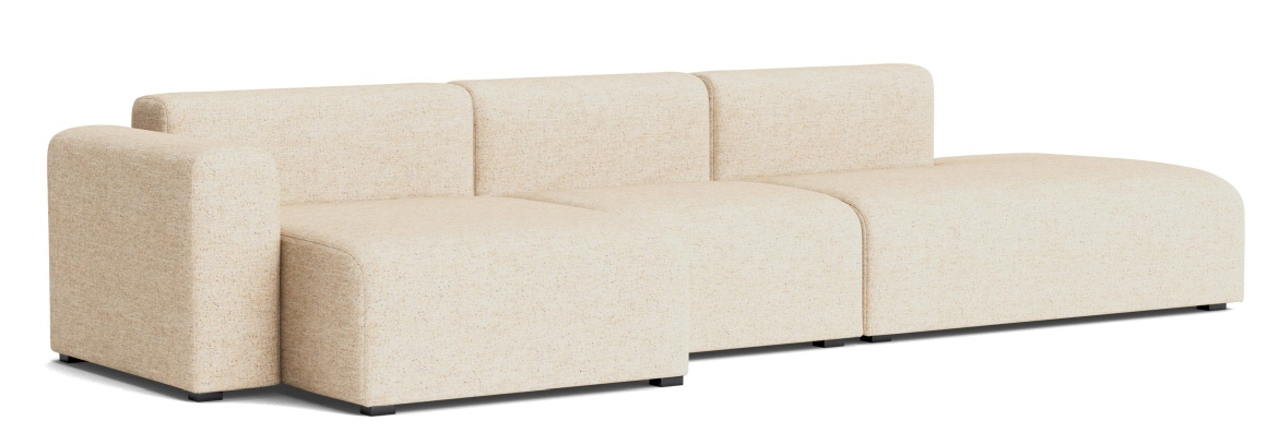 Mags Sofa 3-Sitzer Combination 4 Low Armrest mit Armlehne links Hay Stoff Bolgheri LGG60