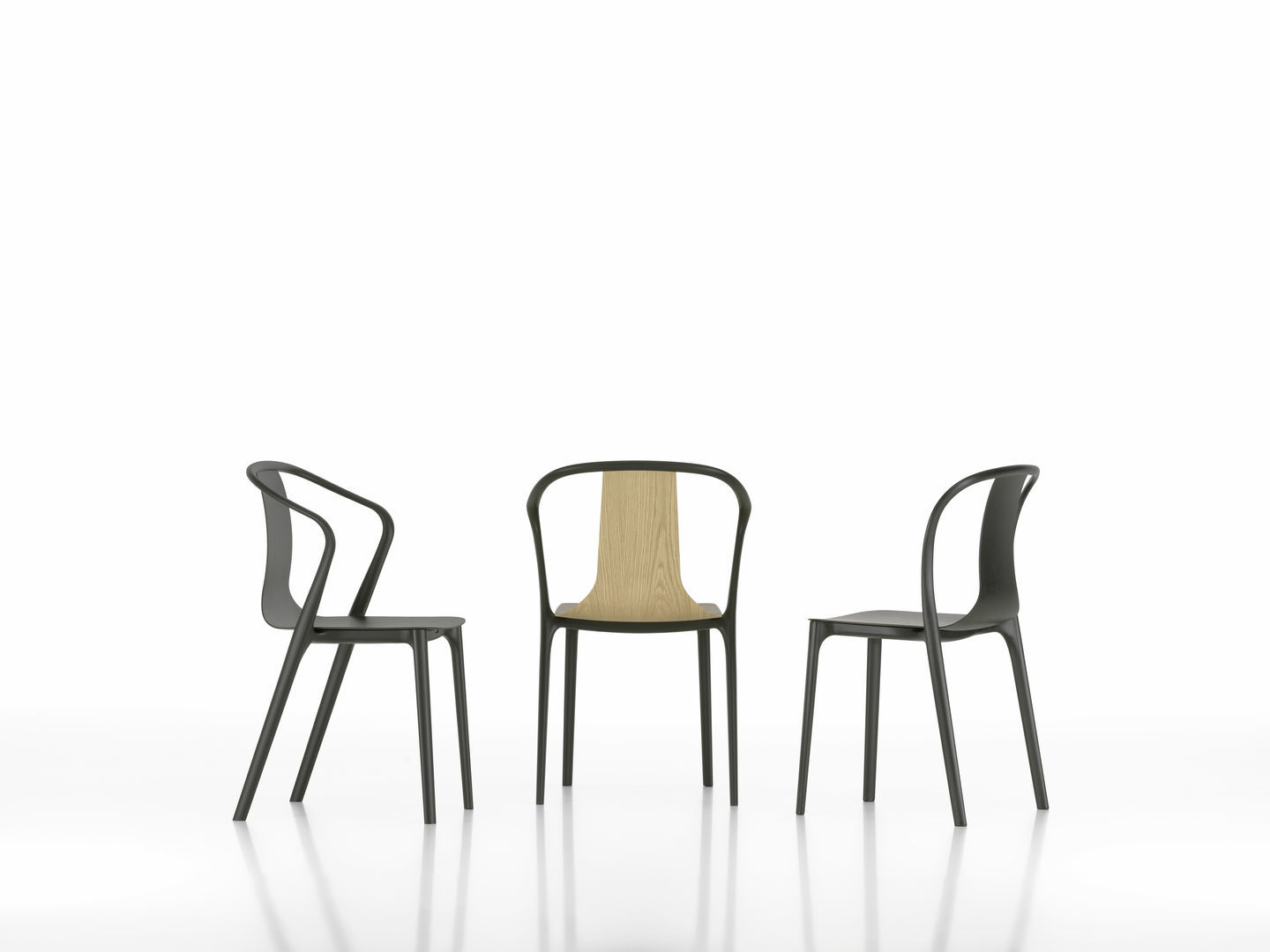 Belleville Armchair Wood Stuhl Vitra