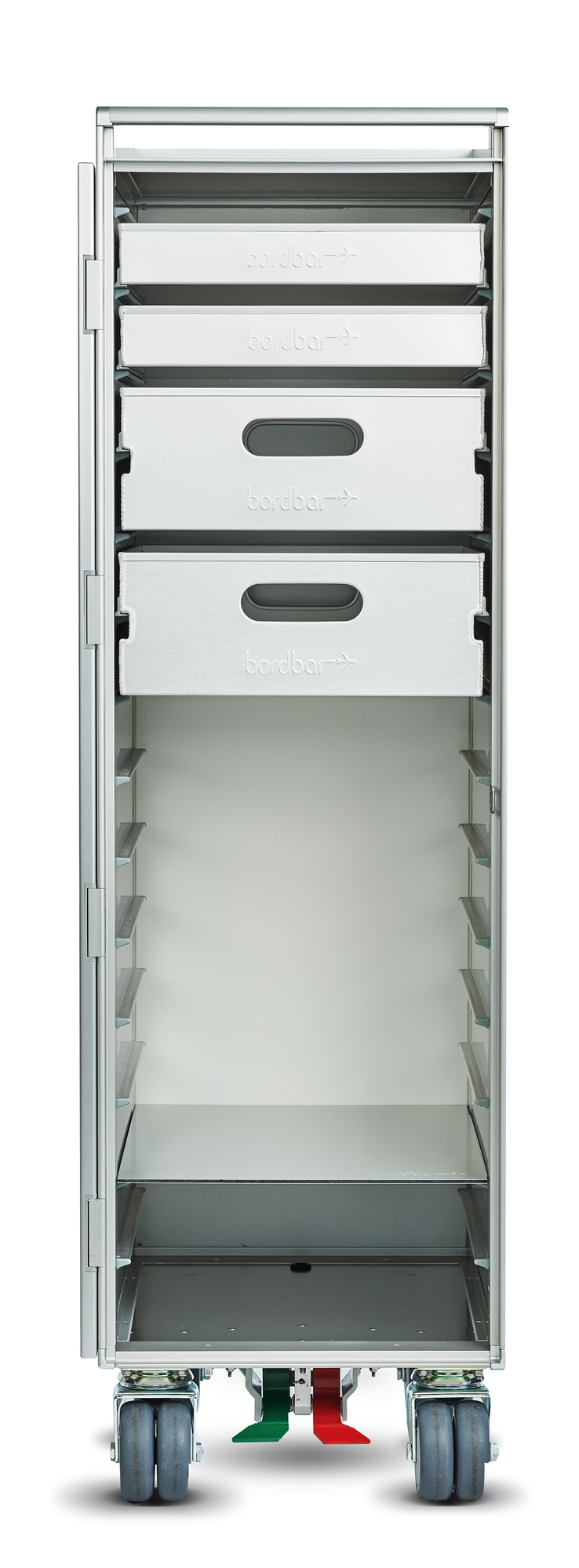 Bordbar Trolley mit Schubladen und Regalen, ideal als Wellness Equipment Set Zubehör oder mobile Bar.