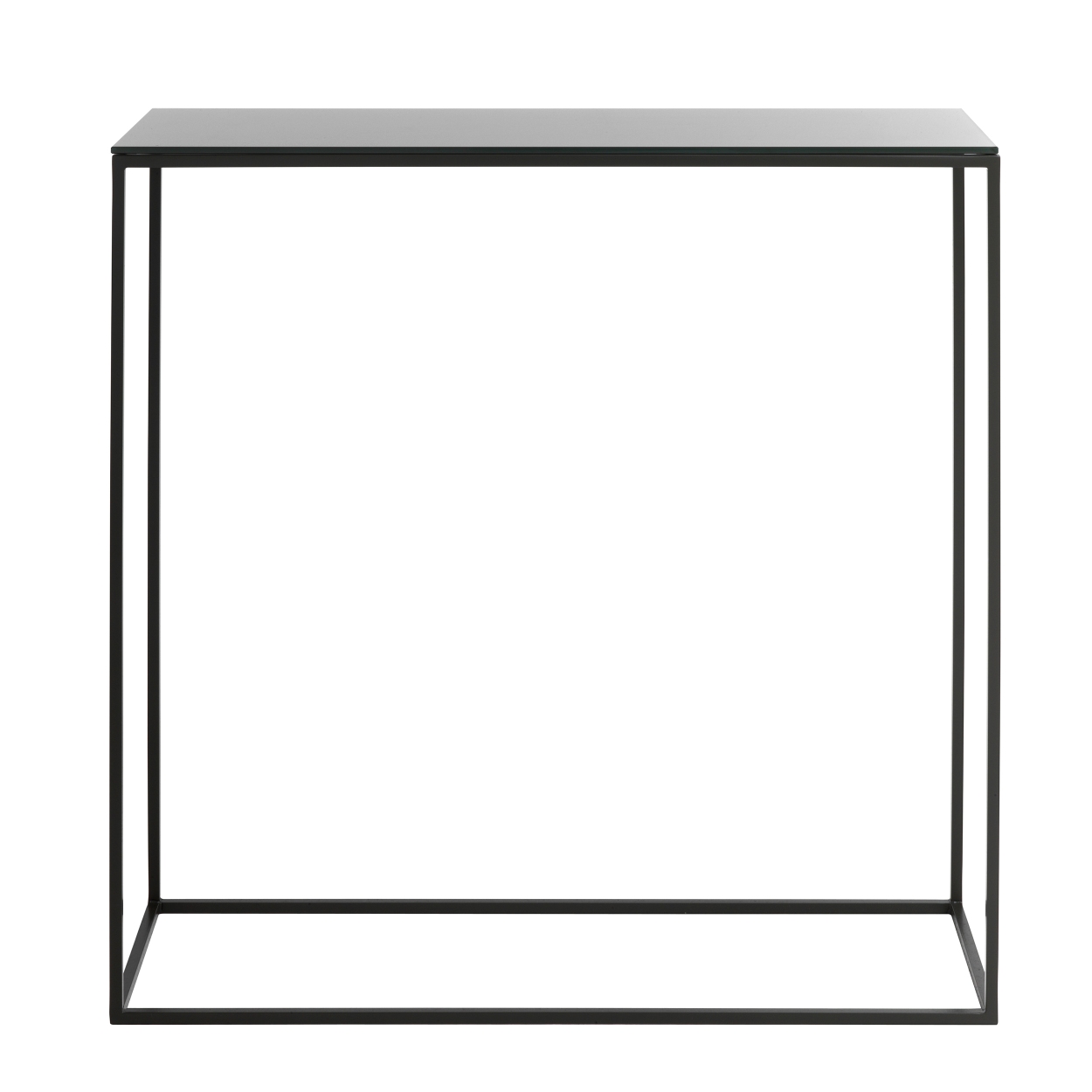 Schwarzer Rack Konsoltisch von Schönbuch, 70 cm breit, minimalistisches Design mit filigranem Metallgestell.