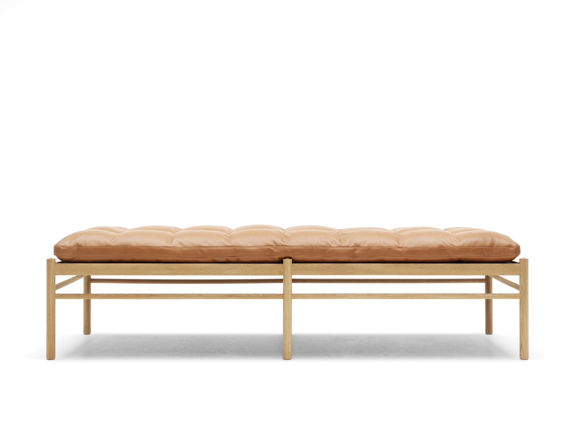 OW150 Daybed von Carl Hansen & Søn: Liege mit braunem Lederbezug Sif 95.