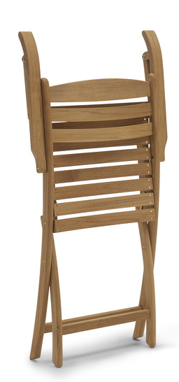 Zusammengeklappter Selandia Armchair Sessel von Skagerak by Fritz Hansen, Teakholz, Outdoor-Möbel.