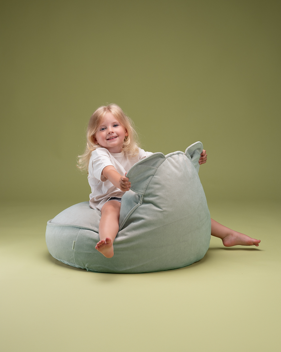 Teddy Kindersitzsack Samt Wigiwama