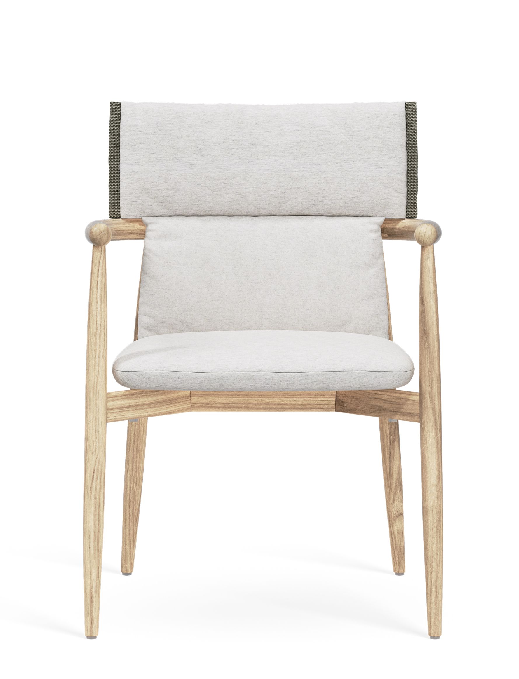 CU E008 Sitzkissen für Carl Hansen & Søn Embrace Stuhl Outdoor, helle Polsterung.