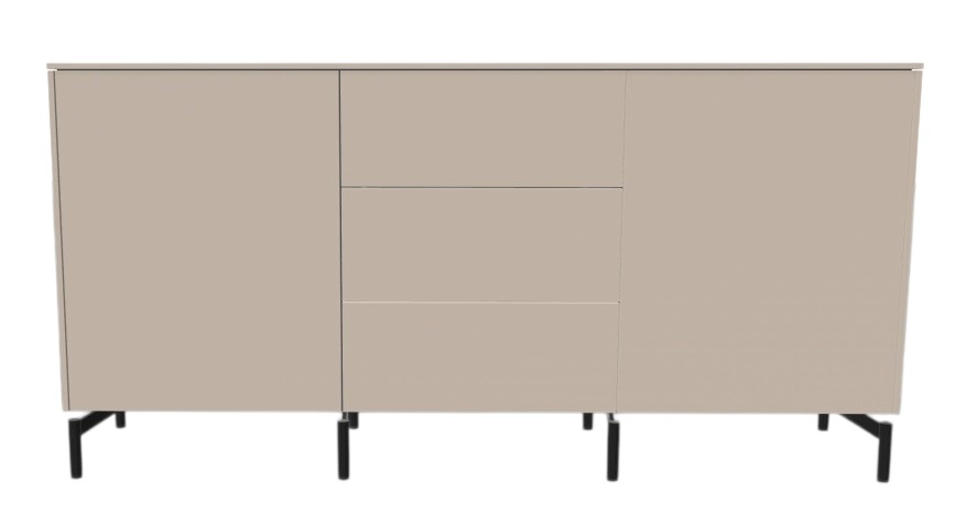 Aventa Sideboard Müller Möbelwerkstätten Vorzugskombination 5 Melamin kaschmirgrau / Metallfuß