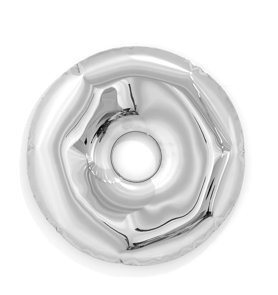 Runder, silberner Design-Spiegel von Zieta Studio, Modell Rondo. Moderner Wandspiegel für stilvolle Interieurs.