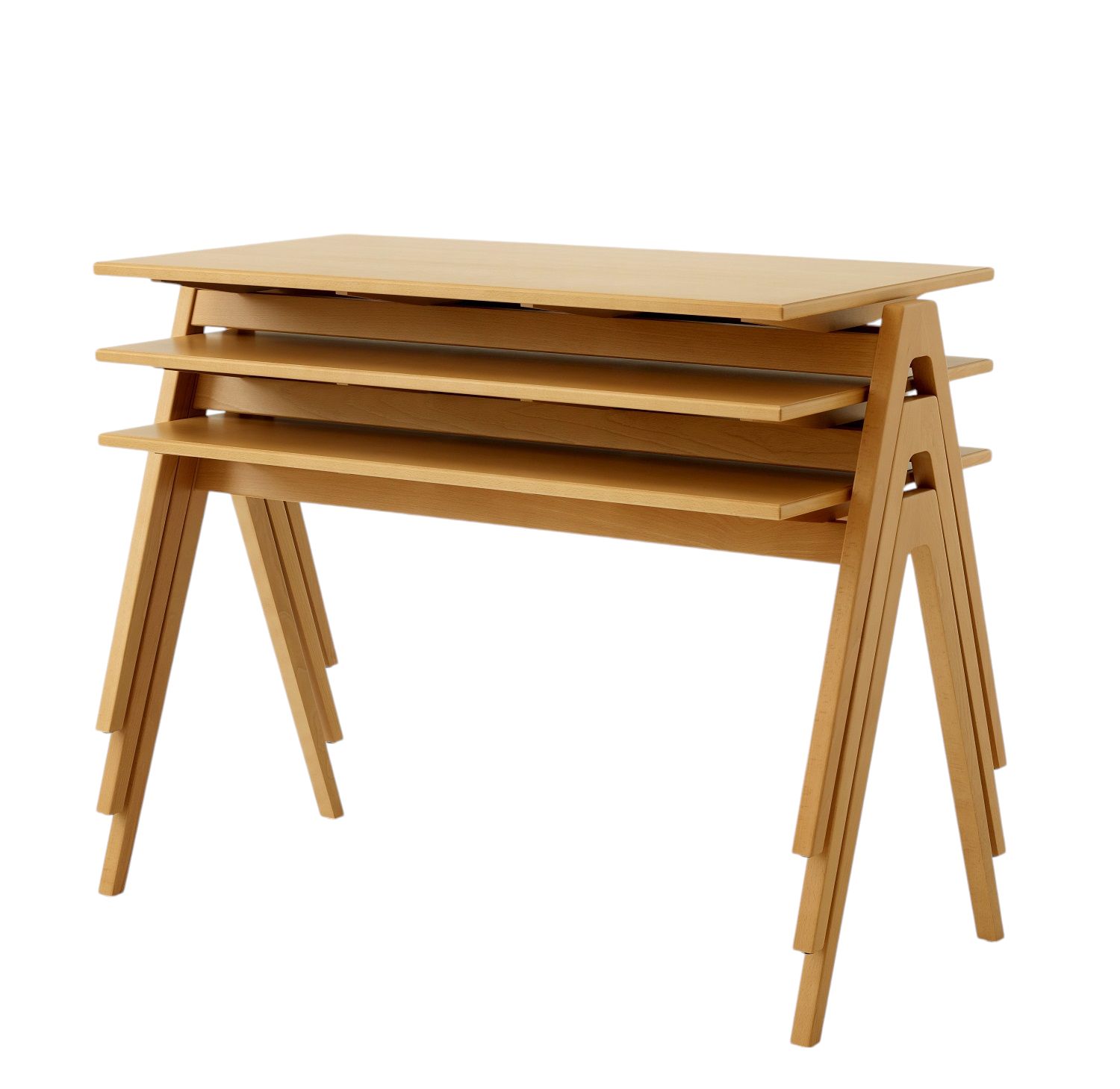 AndTradition Daystak RD2/RD3 Beistelltische aus Holz, gestapelt, für Wohnzimmer oder Büro.