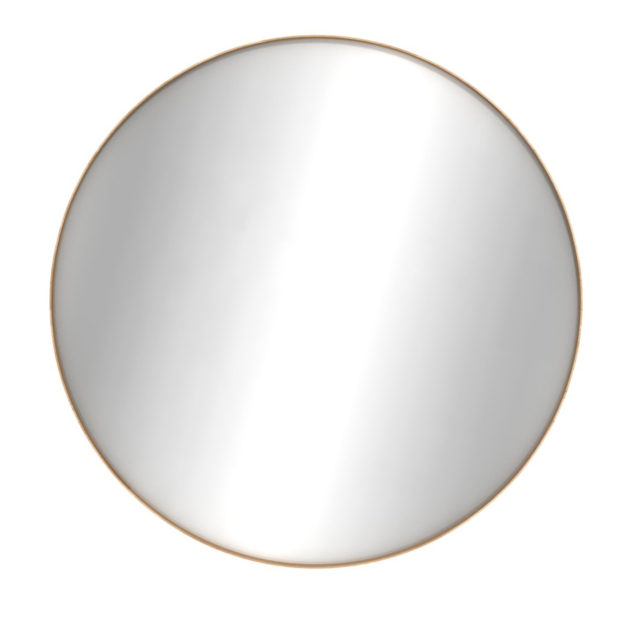 Runder Spiegel mit Eichenholzrahmen von Ethnicraft Layers. Wandspiegel für Wohnzimmer und Flur.