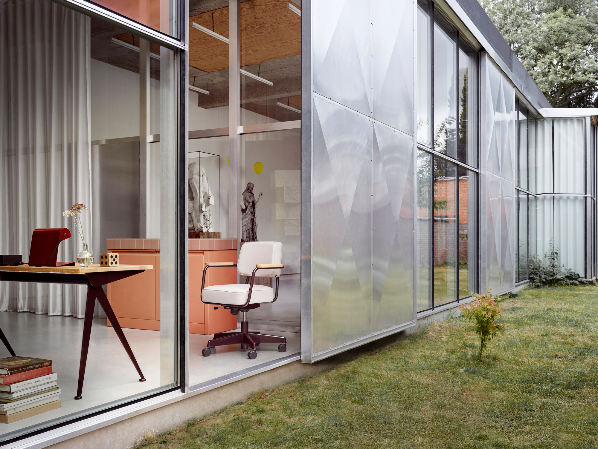 Lampe de Bureau Tischleuchte Vitra Japanese red