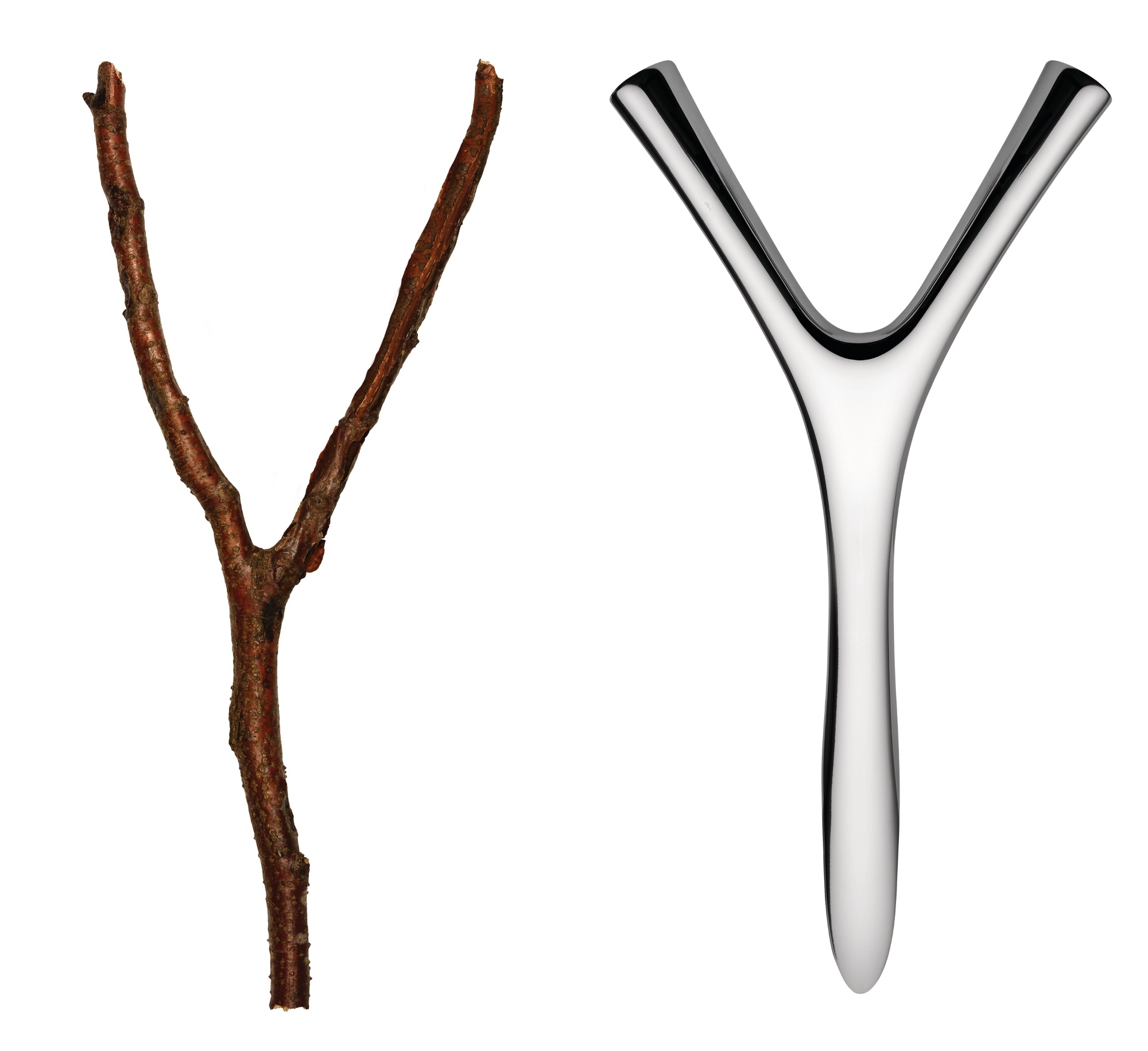 Alessi Virgula Divina Flaschenöffner: Ast-Design aus Edelstahl, moderner und stilvoller Korkenzieher.