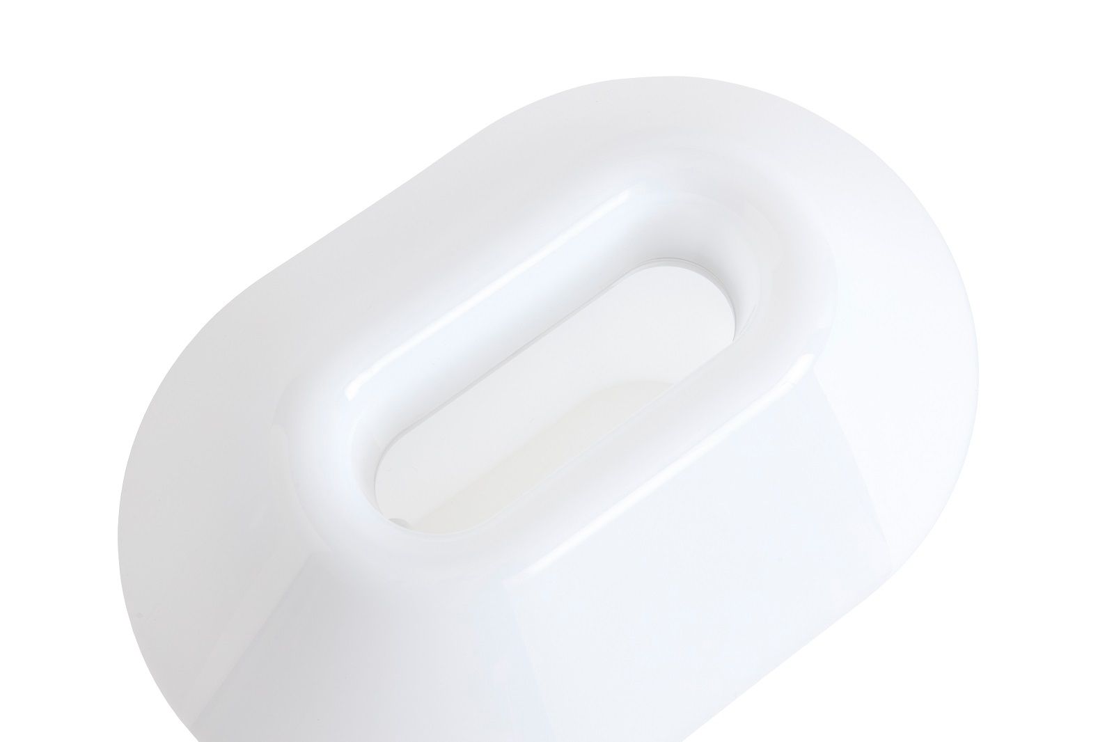 Weiße Hay Drome Tischleuchte mit ovaler Öffnung, moderne Lampe für Nachttisch oder Schreibtisch.