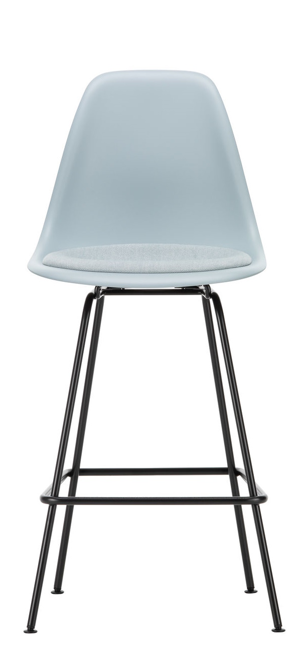 Eames Plastic Bar Stool Barhocker Medium mit Sitzpolster Vitra