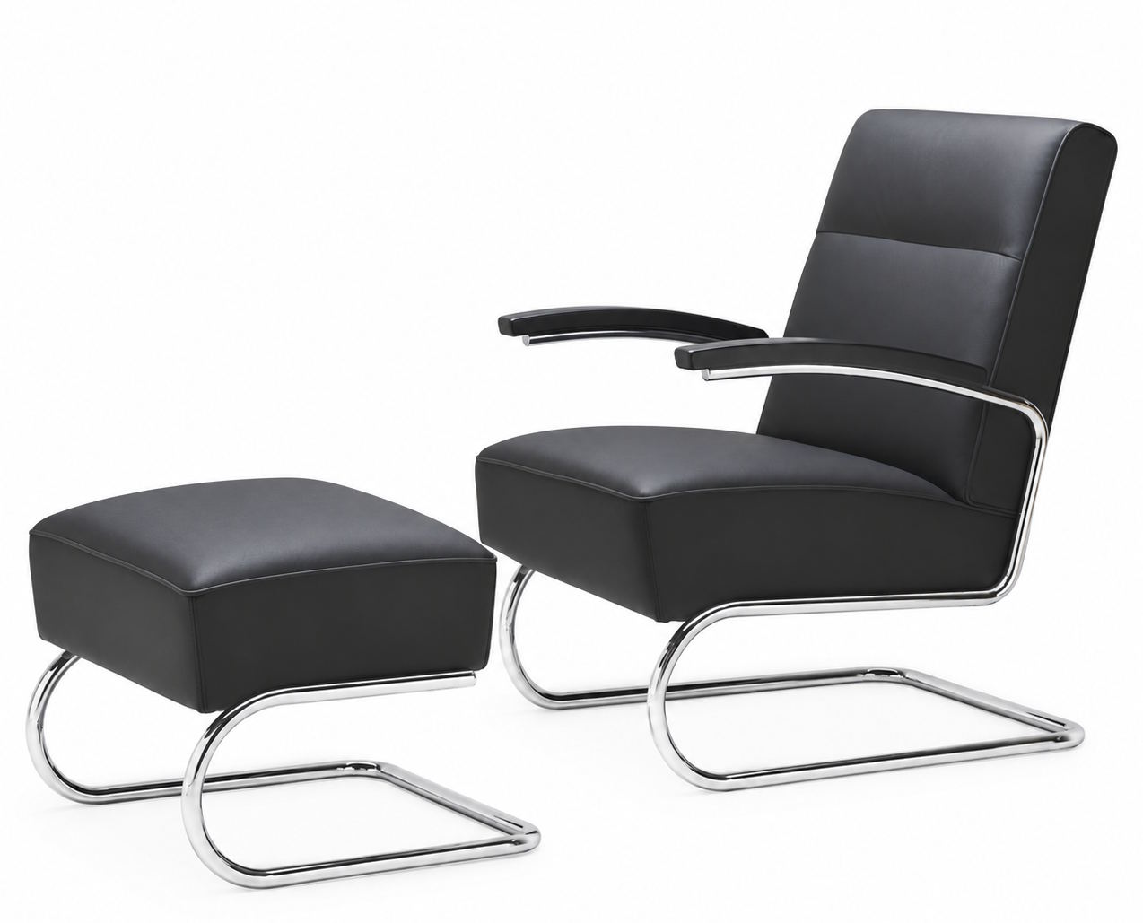S 412 / S412 Freischwingersessel Thonet mit Hocker GRATIS