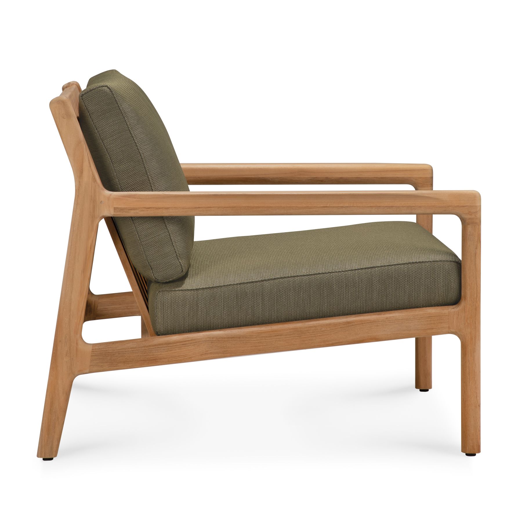 Jack Outdoor Loungesessel Teak grüner Stoff Ethnicraft
