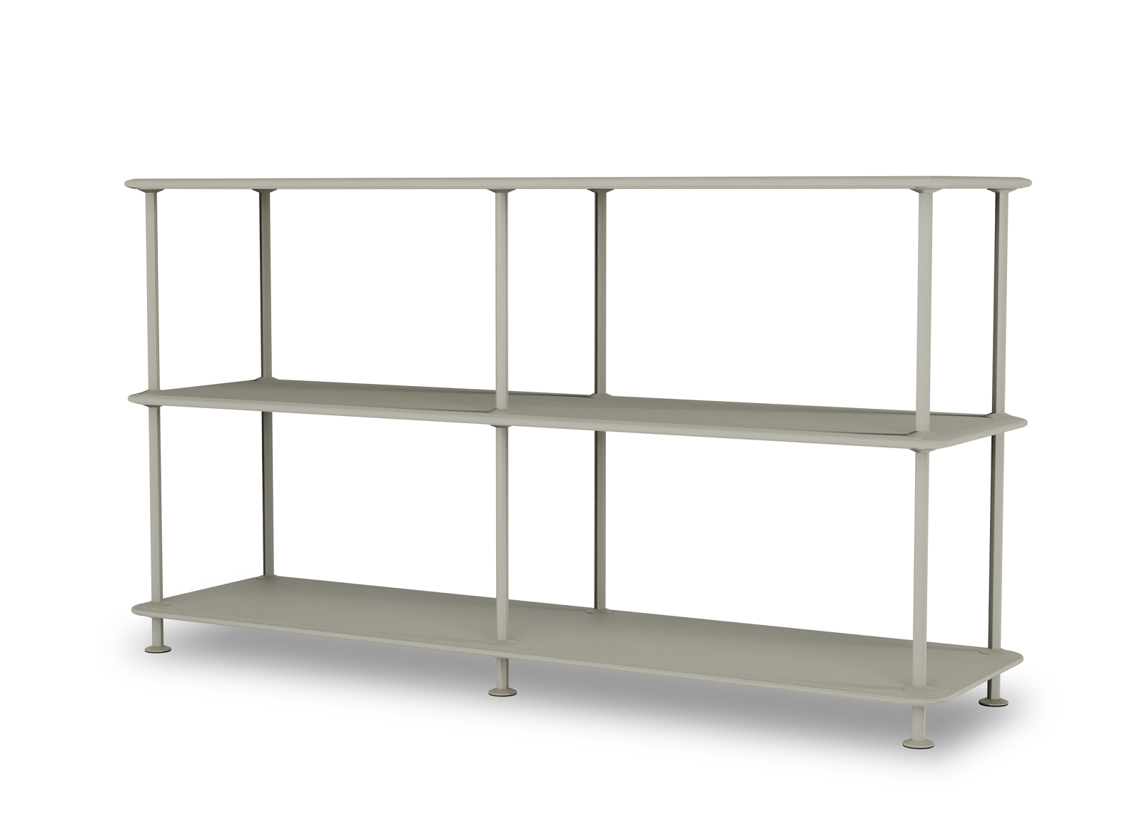 Montana Free Regal mit zwei Regalböden in einer hellen Farbe. Modernes Design.