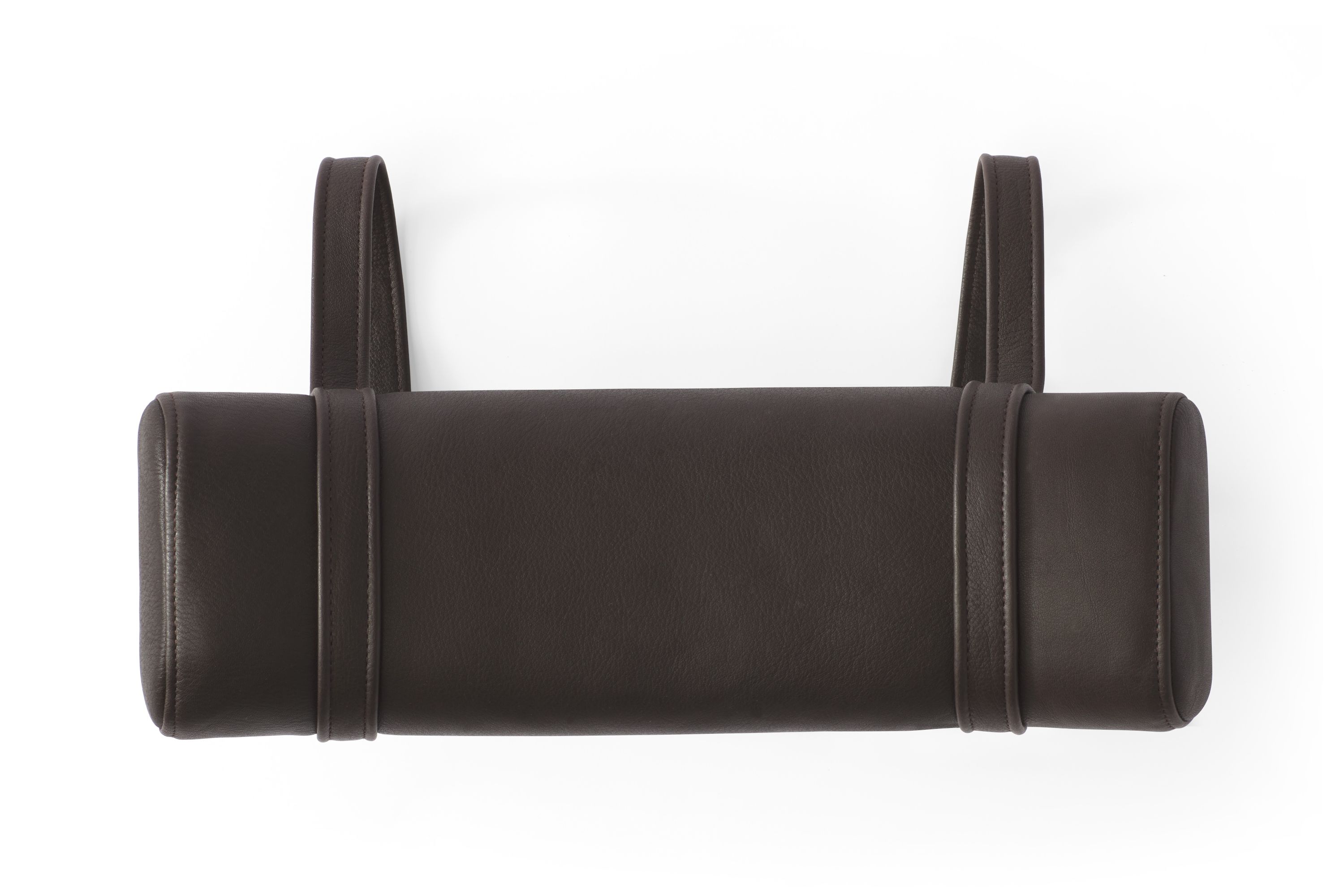 Braune Leder Nackenstütze mit Schlaufen für Lodge Stuhl, bequeme Kopfstütze für Entspannung.