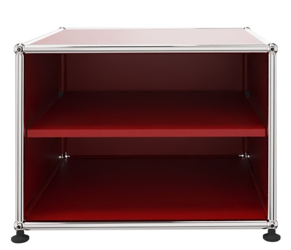 USM Haller Beistellmöbel mit Zwischentablar - rot