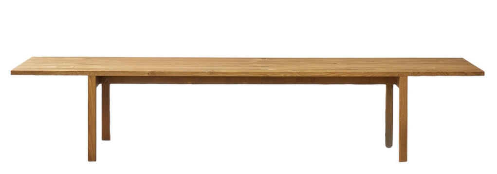 DC09 Galerie Tisch e15: Langer Esstisch aus geöltem Eichenholz, modernes Design für Esszimmer.