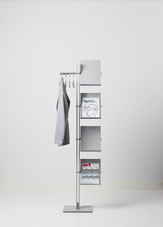 Standfree B Garderobenständer mit Prospektablagen Cascando