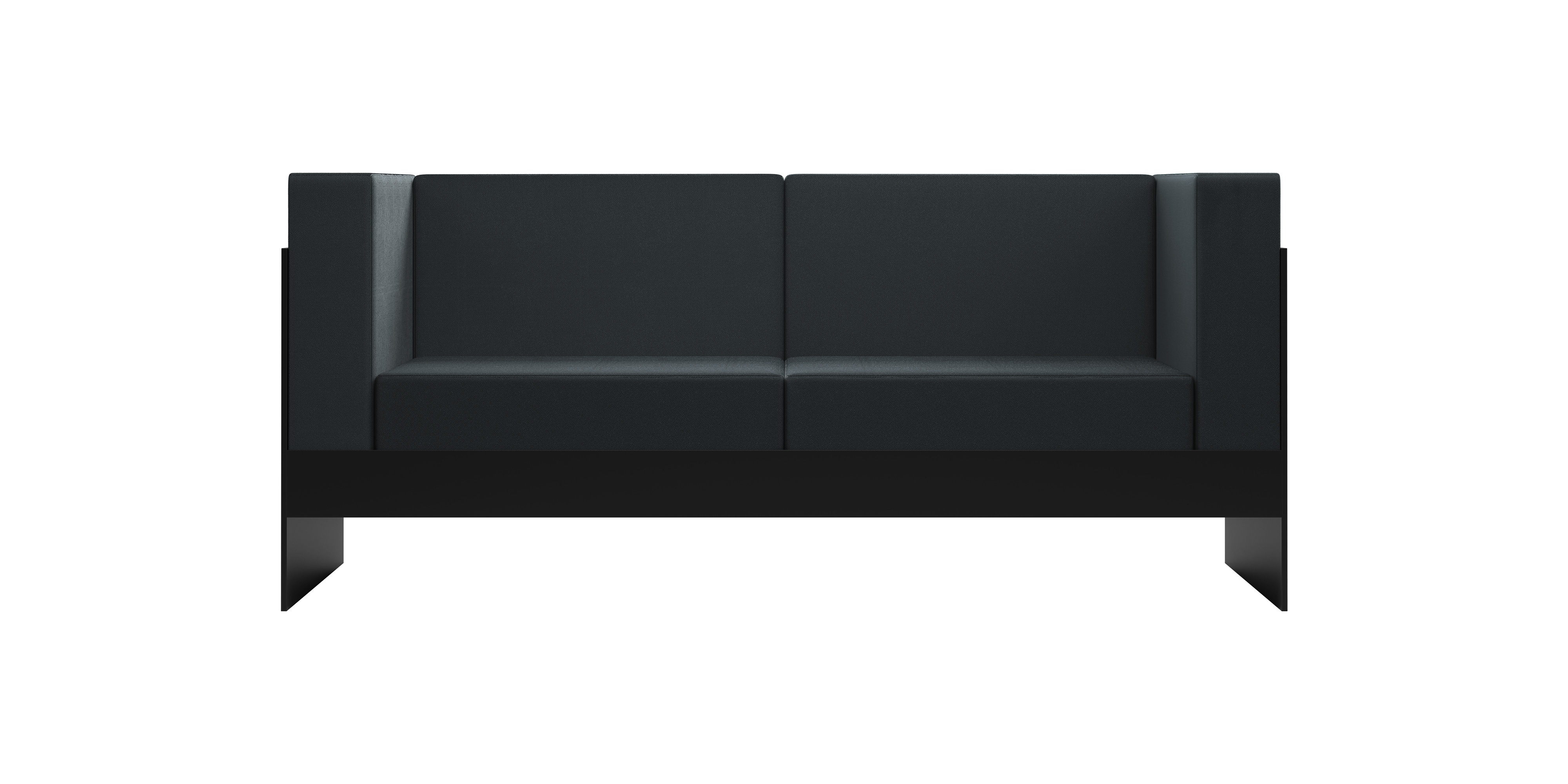 Schwarzes Standard Sofa von New Tendency, modernes Design mit geraden Linien, ideal für Wohnzimmer.