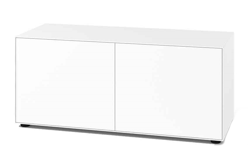 Weißes Nex Pur Box Board von Piure mit zwei Türen für moderne Wohnräume.