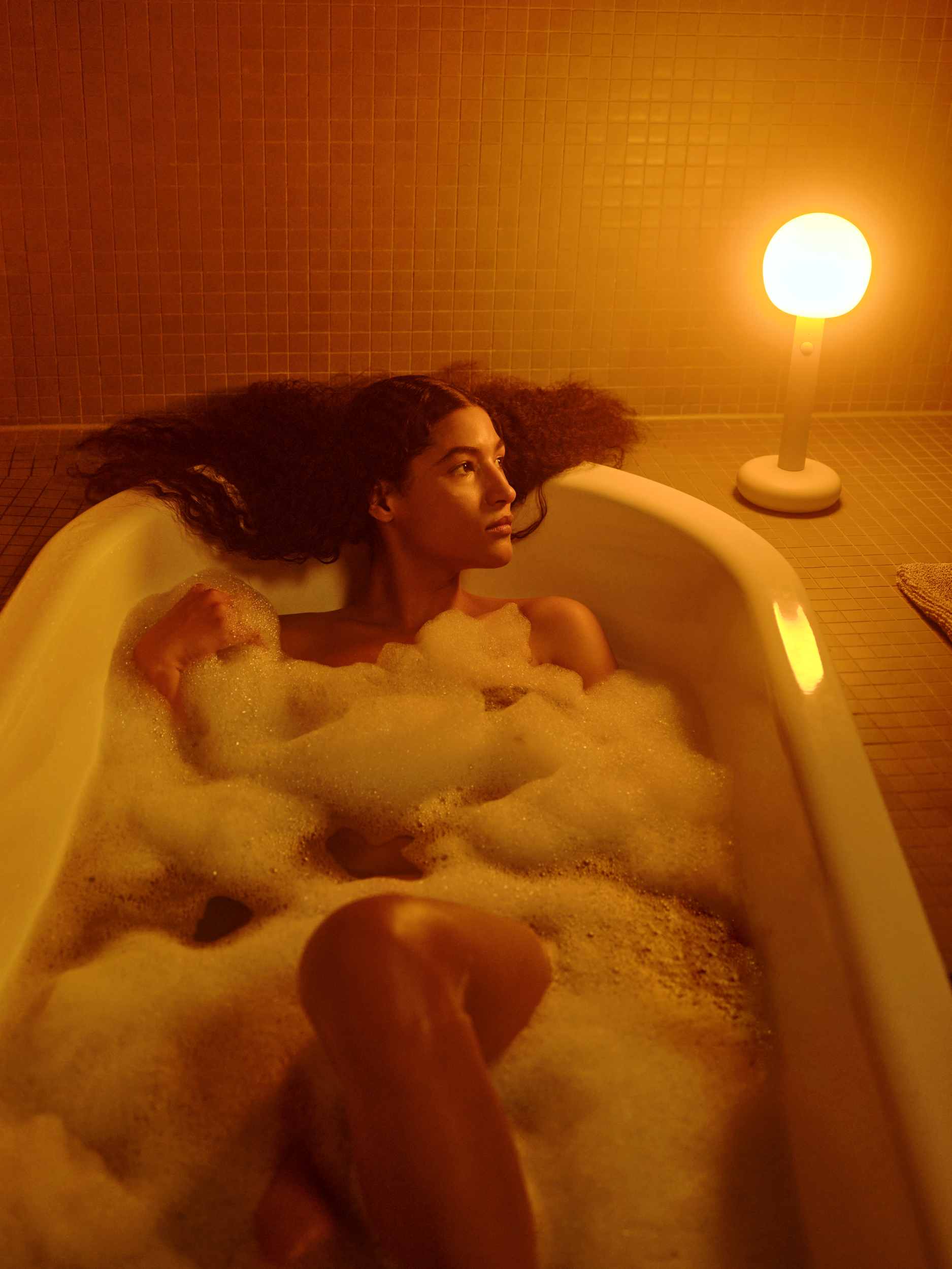 Fire Akku LED Tischleuchte Grau