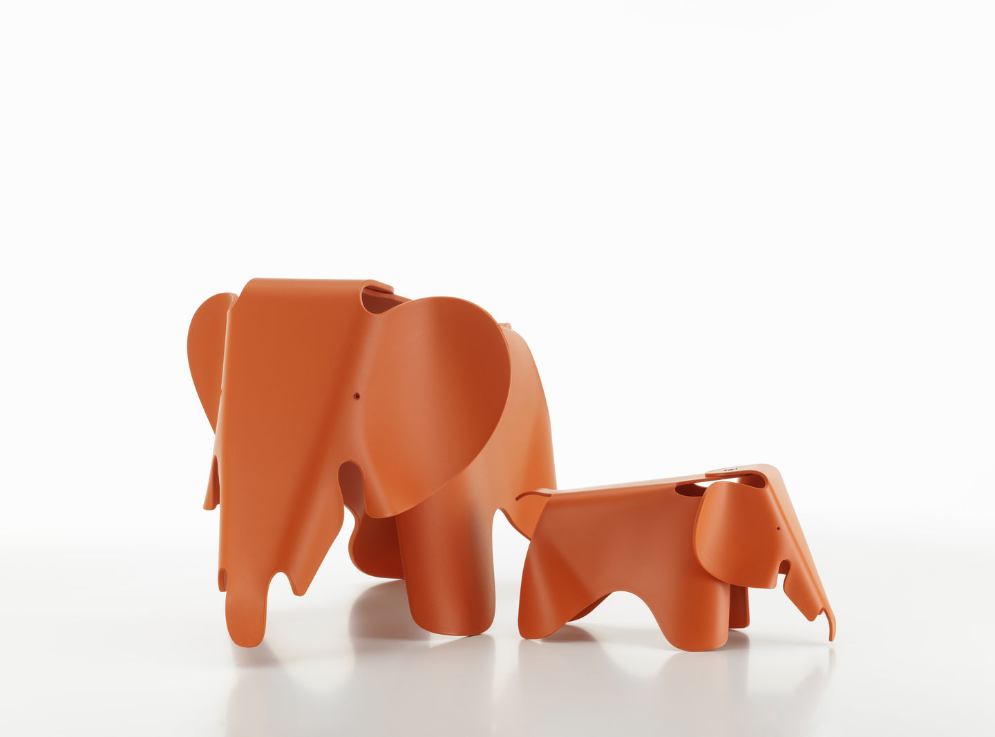 Eames Elephant Hocker RE Vitra Red Orange