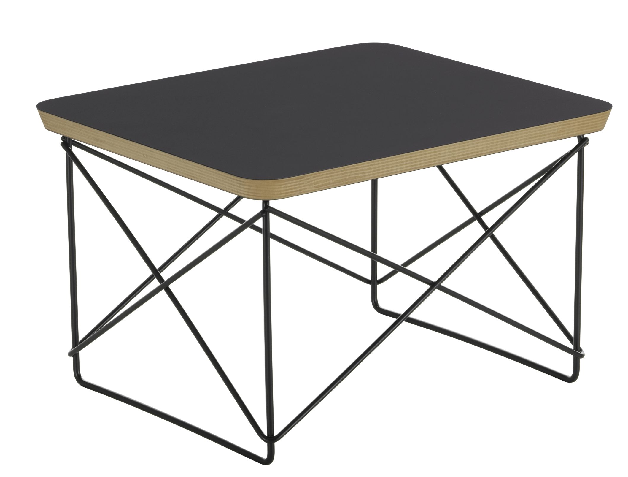 Occasional Table LTR Beistelltisch HPL Schwarz Vitra Stahldraht schwarz pulverbeschichtet
