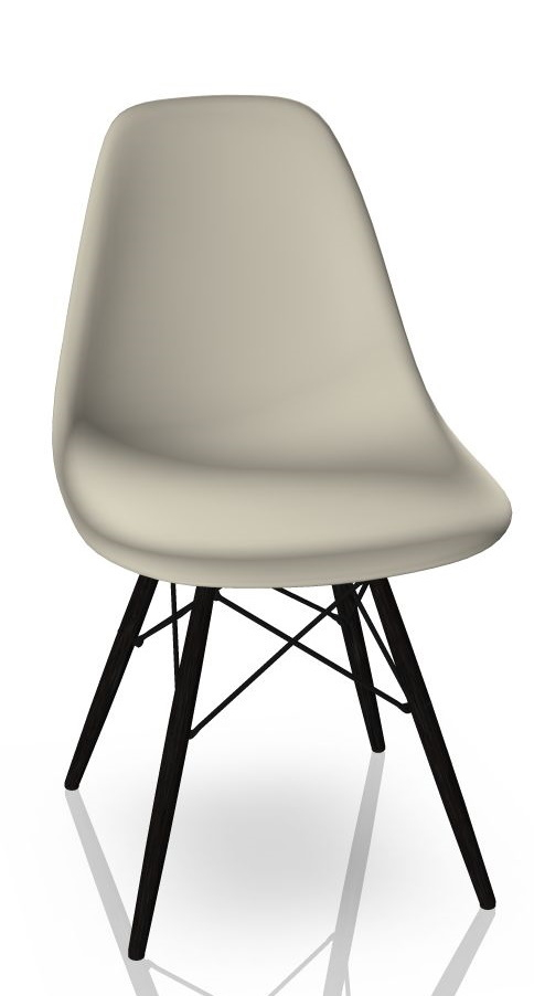 Eames Plastic Side Chair DSW Stuhl Vitra Ahorn schwarz-Kieselstein