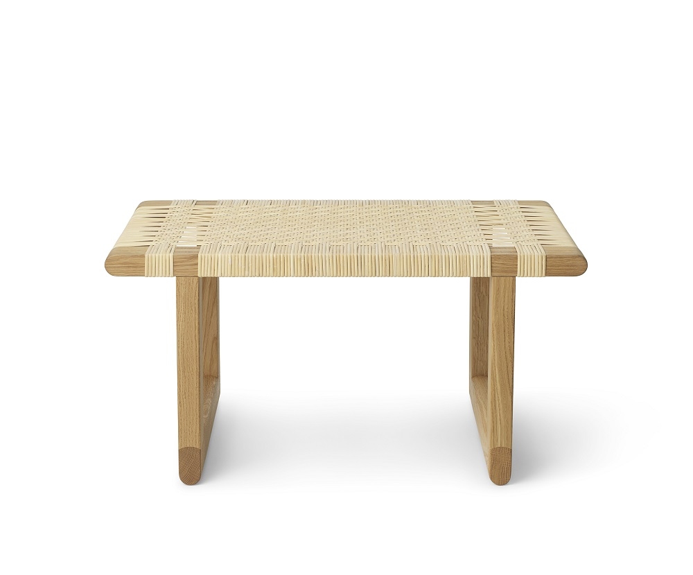 BM0488S Borge Mogensen Hocker aus Eiche mit geflochtener Sitzfläche, Carl Hansen & Søn.