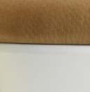 weiß lackiert / Leder caramel