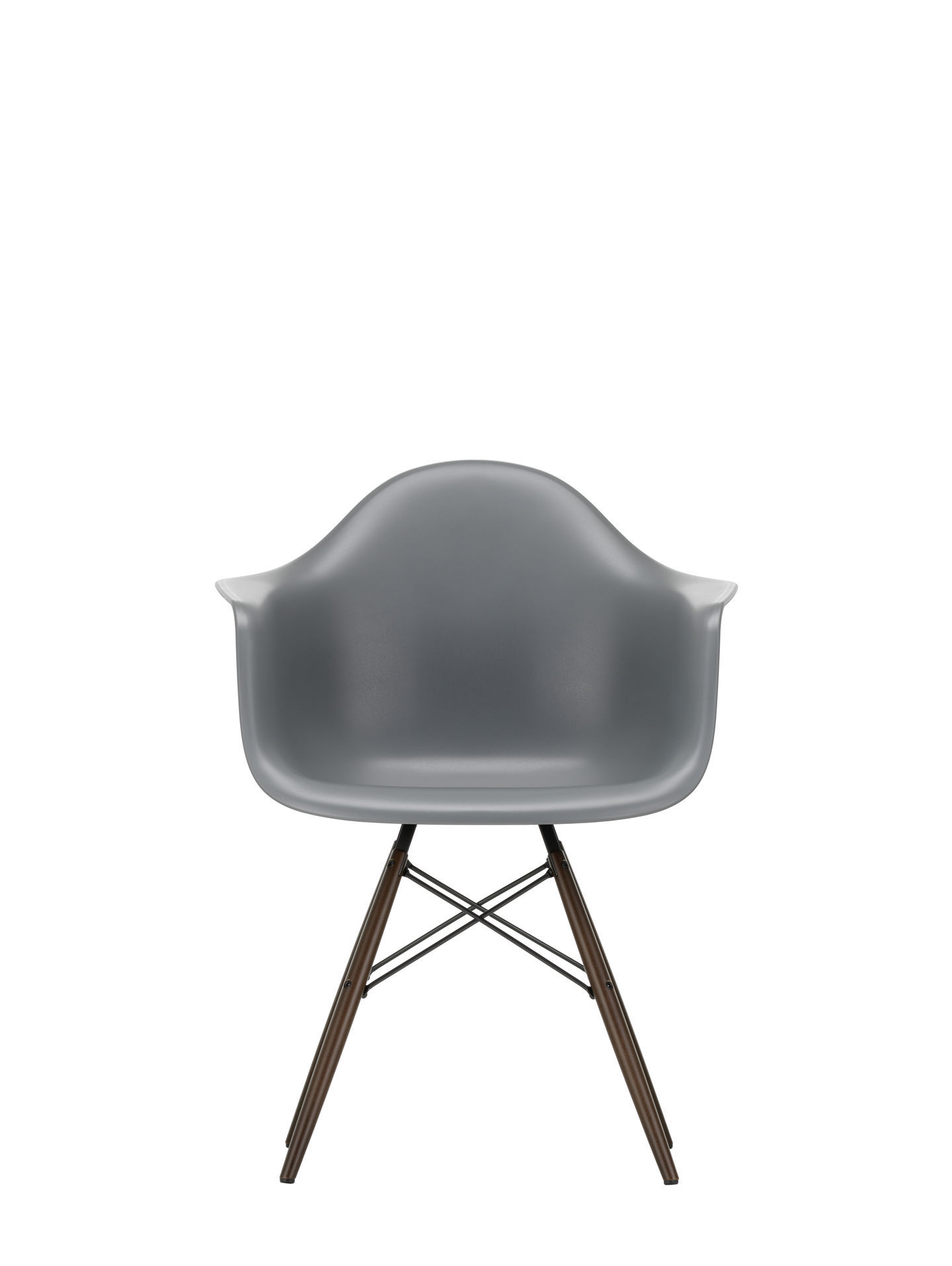 Eames Plastic Arm Chair DAW Stuhl Vitra Esche - Tiefschwarz