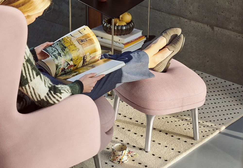 JH11 / JH12 Fußhocker für Ro Sessel Fritz Hansen