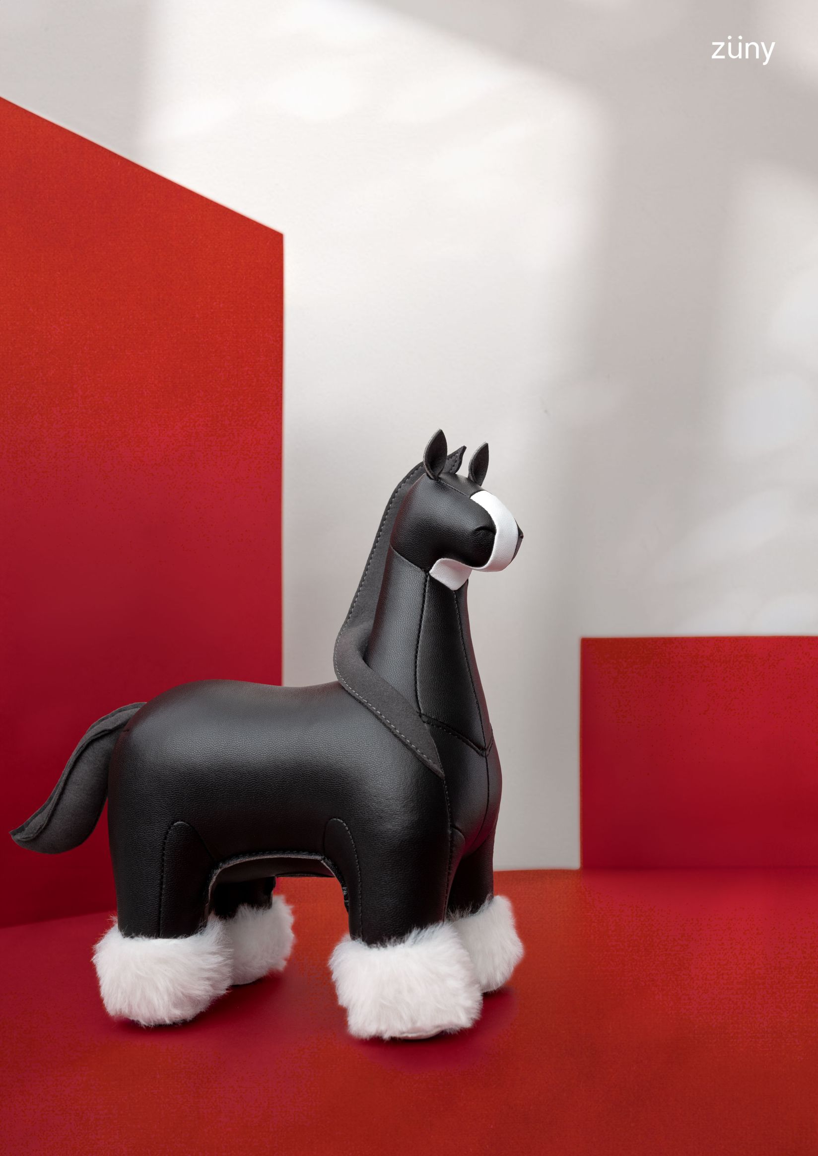 Buchstütze Pferd Shire schwarz/dunkelgrau Züny