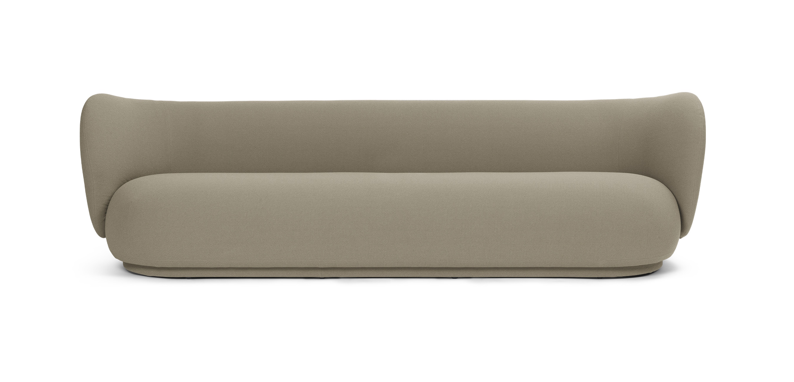 Rico Sofa von Ferm Living, 4-Sitzer in Cashmere Beige, modernes Wohnzimmer Sofa.