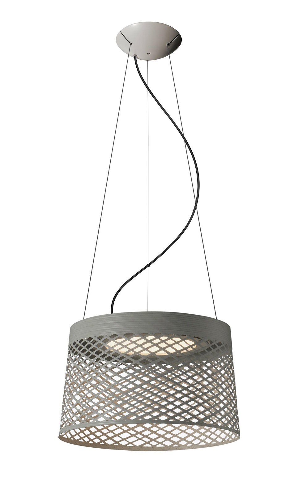 Twiggy Grid Pendelleuchte von Foscarini: Moderne LED-Hängelampe für den Außenbereich mit Gitterstruktur.