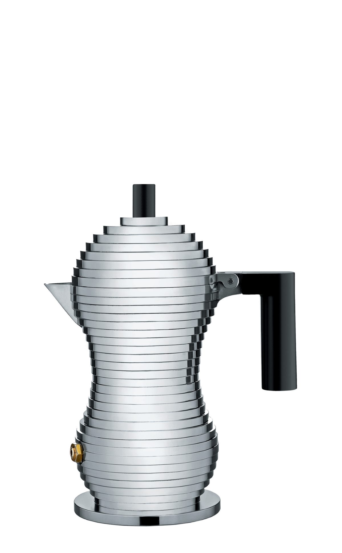 MDL02 Espressokocher Pulcina von Alessi aus Aluminium für die Zubereitung von aromatischem Espresso.