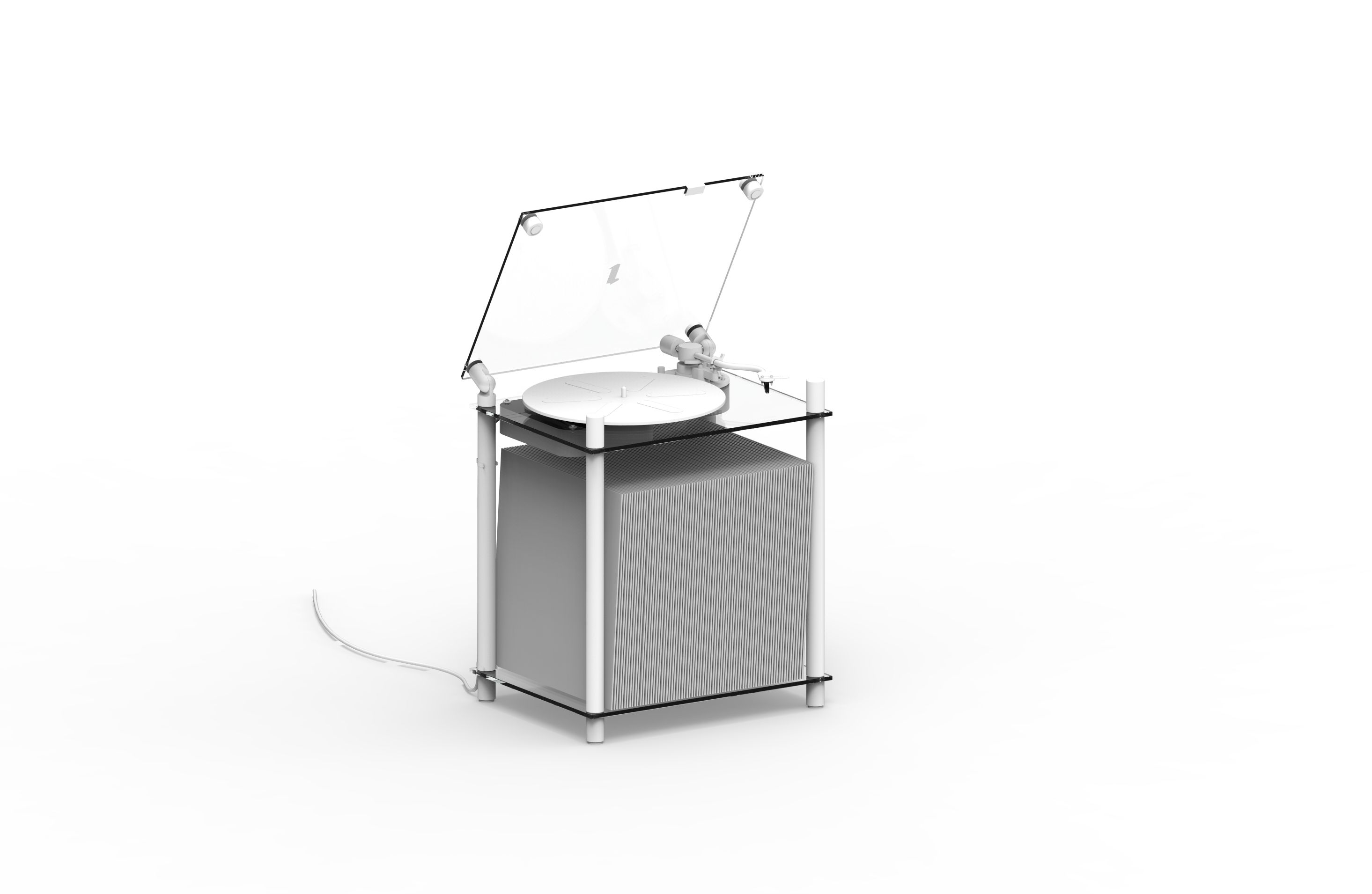 Transparenter Drehscheiben Tisch Transparent