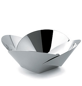Alessi Korbschale Pianissimo, moderne Obstschale aus Edelstahl, Design Schale für Küche und Tisch.