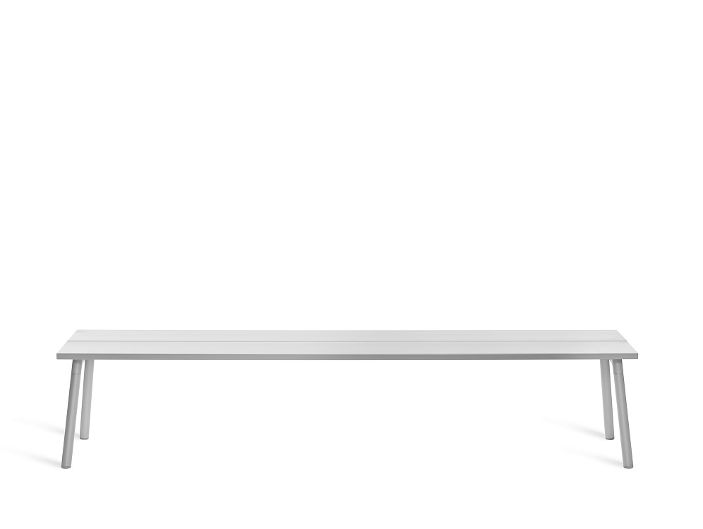 Run Bench 4-Sitzer Bank Emeco Aluminium/Aluminium