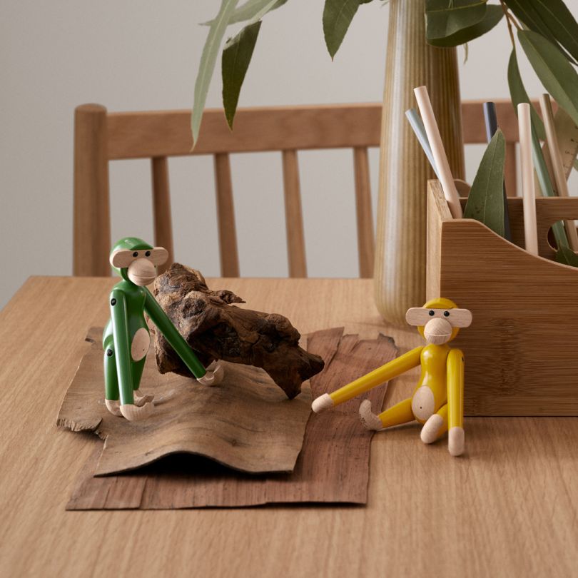 Affe Mini farbig Kay Bojesen Vintage Gelb