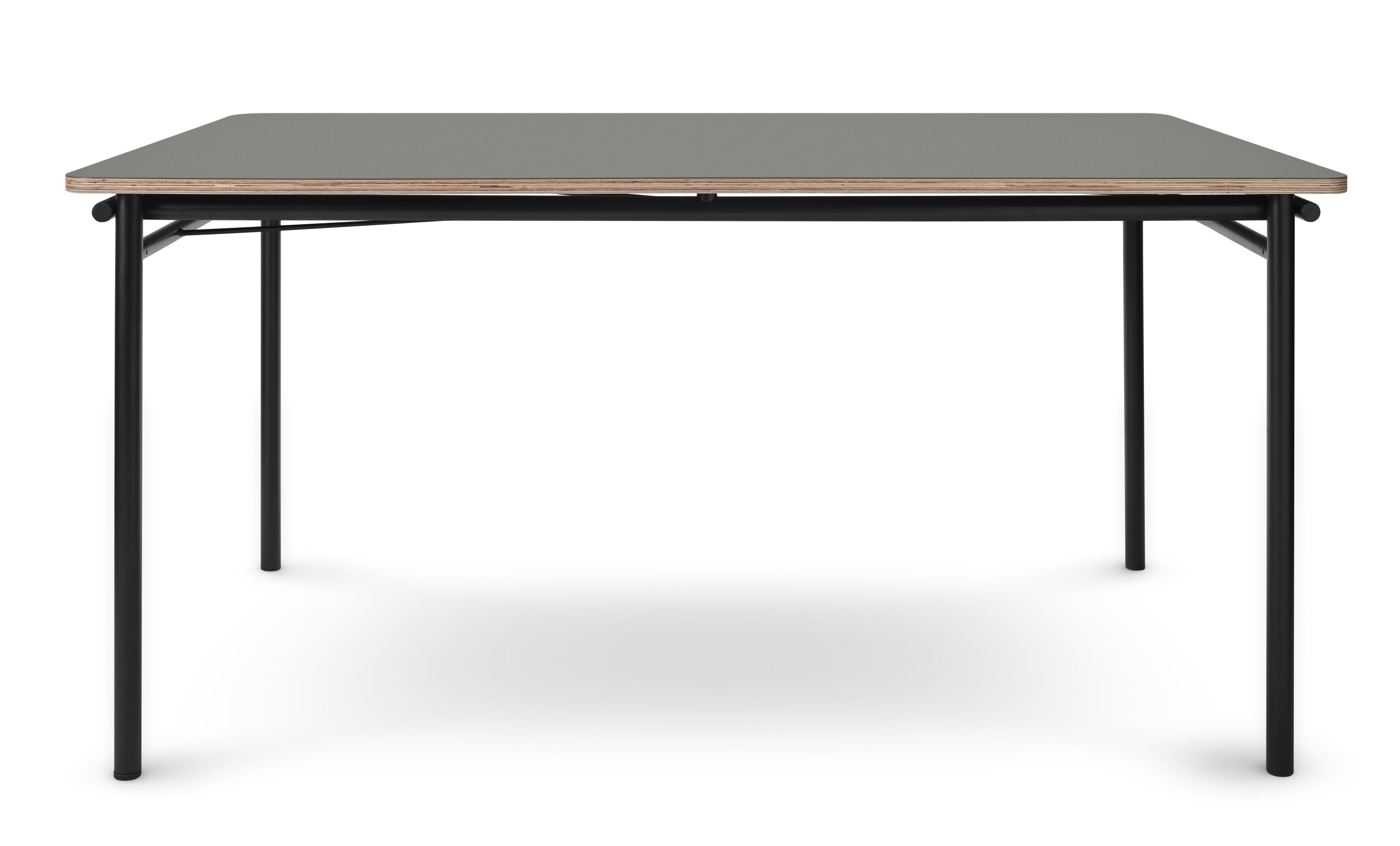 Taffel Esstisch ausziehbar, Esche mit grauer Tischplatte und schwarzen Beinen. Moderner Küchentisch.