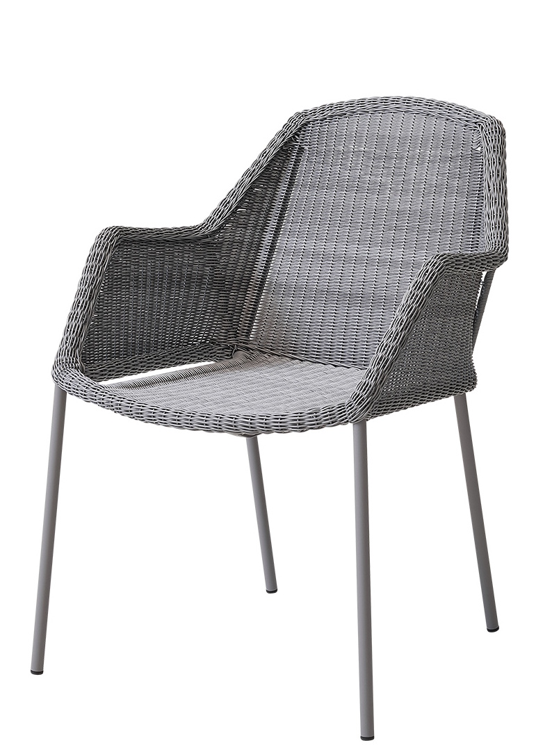 Breeze Outdoor Vierfußgestell Stuhl Cane-Line Hellgrau